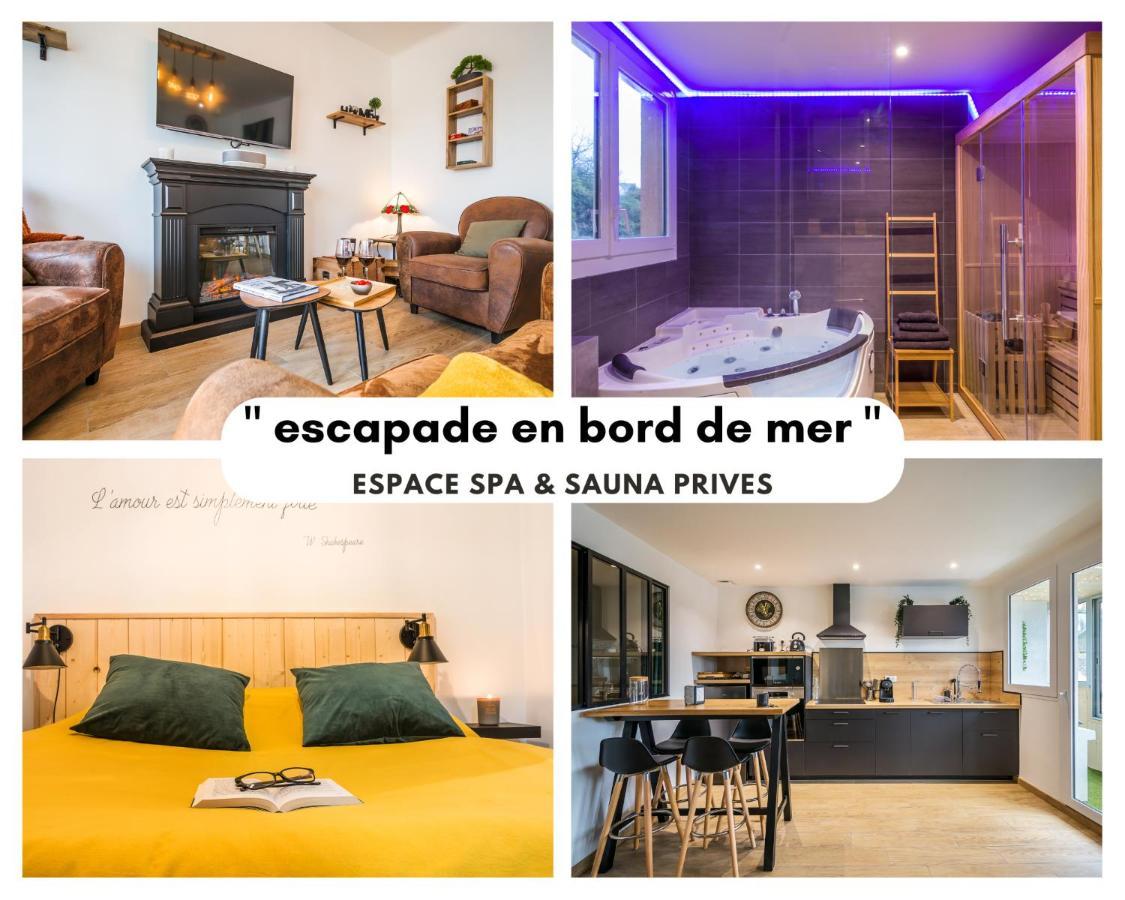 Escapade En Bord De Mer Avec Sauna Et Spa Prives บินิค ภายนอก รูปภาพ